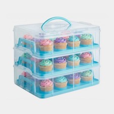 36 Cupcake Muffin Carrier Blue