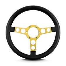 Lecarra 62401 14 Inch Steering Wheel, Trans Am Gold, Black Wrap