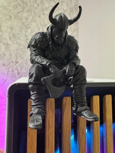 Viking warrior statue sitting - warrior,