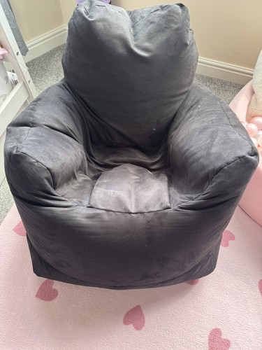 Large black bean bag chair - bag,