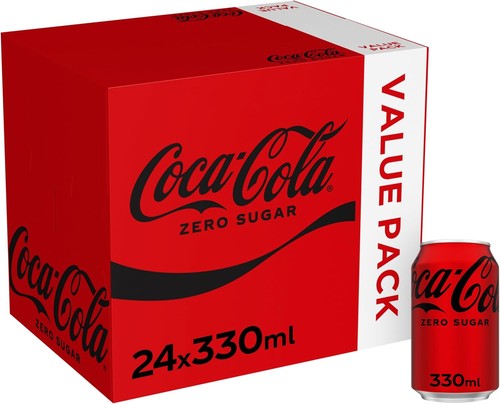 Coca cola zero sugar - zero, cans