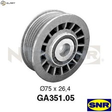 DEFLECTIONGUIDE PULLEY VRIBBED