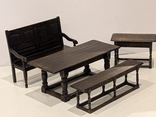 Tudor dolls house dining set