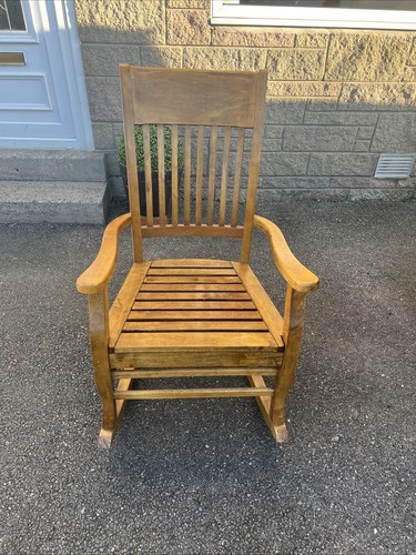 Solid oak rocking chair - rocking,