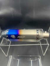 GY6 Muffler Exhaust, 125cc 150cc, Heat Treated Blue Silver for Moped ATV Scooter