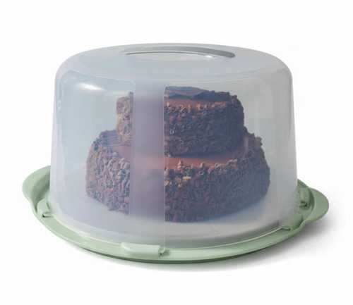 Cake carrier with lid handle - cake,