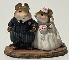 WEE FOREST FOLK WEDDING MICE  M-67 Signed by William Petersen  1982