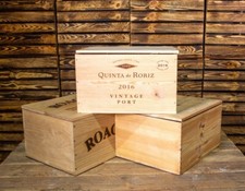 Wooden Wine Box Crate WITH LID - Genuine - Christmas Hamper Gift / Storage box