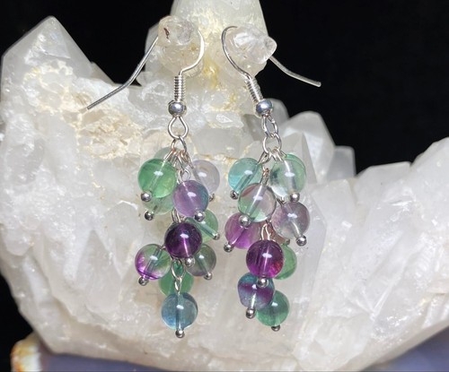 Gemstone fluorite grape design - fluorite,