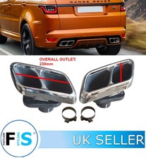 RANGE ROVER SPORT L494 FACELIFT SVR STAINLESS STEEL EXHAUST TIPS TAIL PIPES 