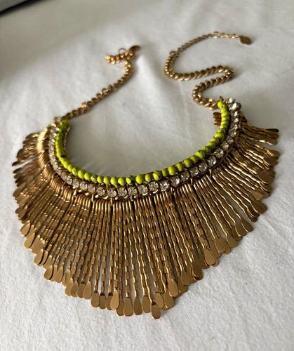Vintage gold tone fringe - tone,