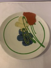 Vintage Dartington Pottery By  Janice Tchalenko Poppy  Plate