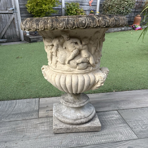 Pair large stone antique - pair,