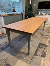 Oak Farmhouse Dining Table 10 seater 8 foot x 3 foot