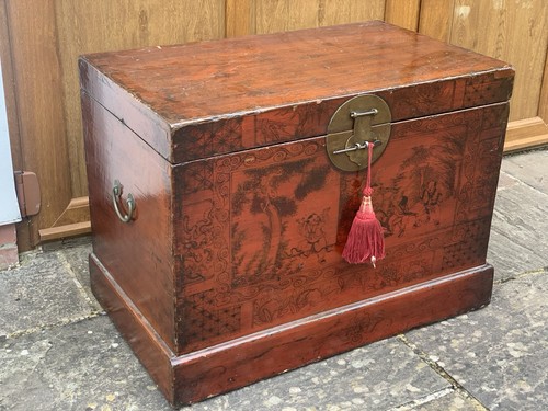 Antique oriental chest - antique,