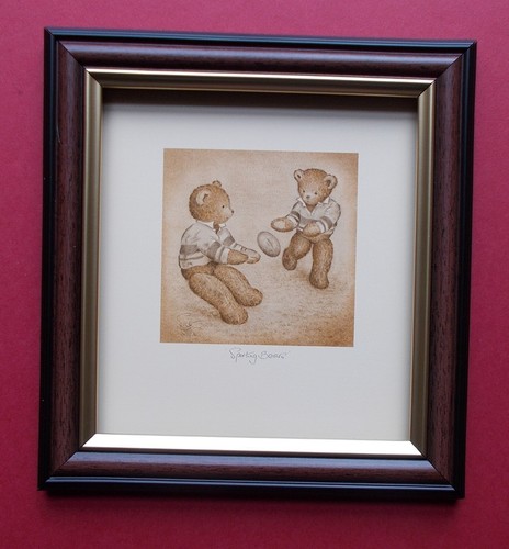 Teddy bear print framed by - teddy,