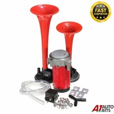Car Truck Musical Air Horns 12v Dual Trumpet Horn Kit Compressor Twin Tone 20-50