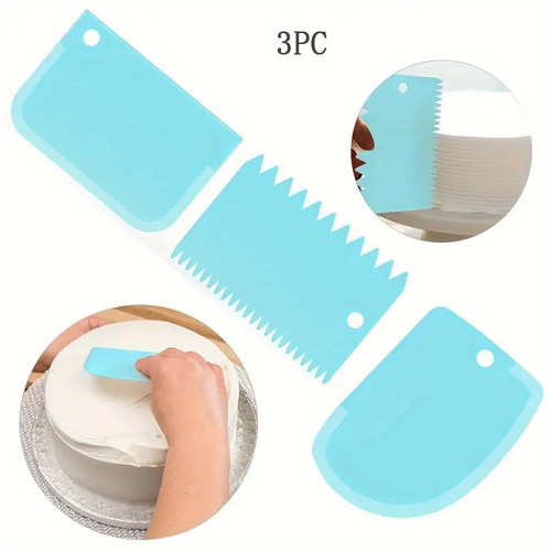 3pcs plastic dough - plastic, cutter