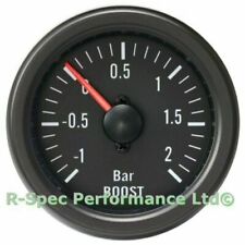 52mm Black Face / Clear Lens Mechanical Turbo Boost Pressure Gauge Kit - Bar 