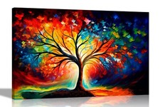 Majestic Tree of Life Abstract Canvas Wall Art Prints for Living Room Pictures