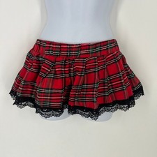 Adome Red Plaid Micro Mini