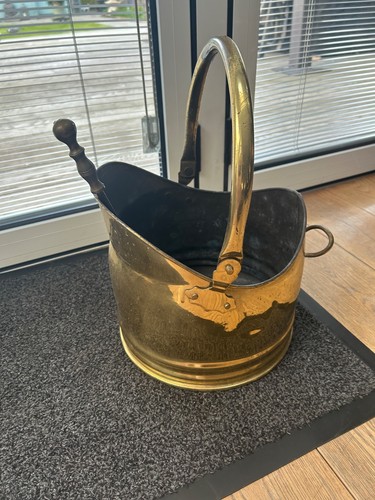 Antique brass fireside helmet - brass,