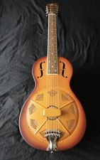 Minolian Parlour Metal Resonator Guitar - Triolian Finish