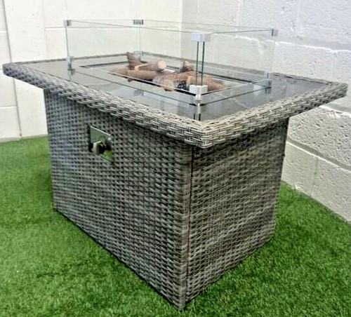Hercules rattan gas firepit - gas,