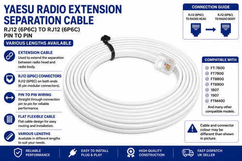 Yaesu radio extension - extension, cable