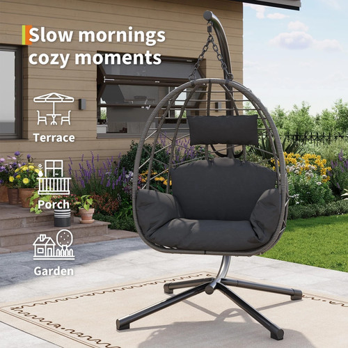 Rattan egg chair swing outdoor - rattan,
