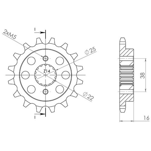 Sunstar steel sprocket p525 - sunstar,