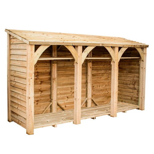 Wooden log store - wooden,
