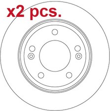 X2 PCS REAR BRAKE DISC ROTOS