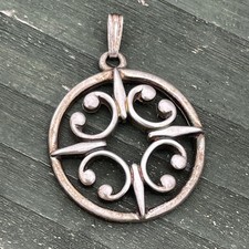 Vintage 1975 OLA M GORIE ST. Silver St Magnus Cathedral Cross Pendant 