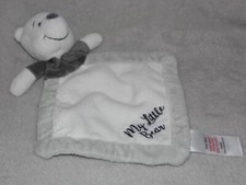 Matalan Pooh comforter soft toy My Little Bear white Winnie blankie grey