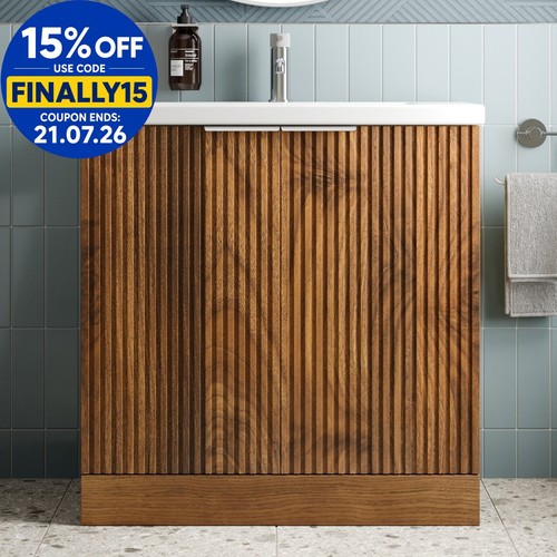 Fluted 800mm bathroom - fluted,