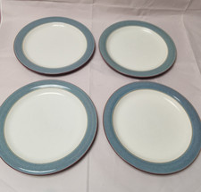 Set of 4 Denby Colonial Blue Dinner plates ~ Preowned Good Condition 27cm Dia
