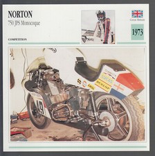 1973 Norton 750cc John Player Special JPS Monocoque Race Motorcycle Photo Card