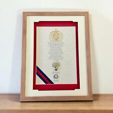 Army Oath of Allegiance framed with PRINTED cap badge, Use drop down for Unit.