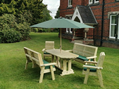 Wooden garden table - and, chairs