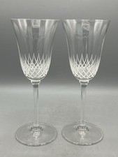 Pair of Wedgwood Vera Wang Infinity Crystal Stem Goblet  9"