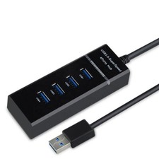 USB 4 PORT HUB 3.0 BLACK HIGH