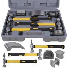 7 PC HAND CAR AUTO BODY WORK HAMMER AND DOLLY FENDER TOOL DENT REPAIR SET KIT