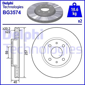 New brake disc - new,