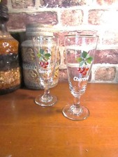 Promotional Cherry B Flute Glasses Set of 2 Vintage Retro