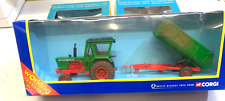 CORGI.60030.FARM.RARE DAVID BROWN 1412.FARM.WEATHERED TRACTOR & TIPPING TRAILER