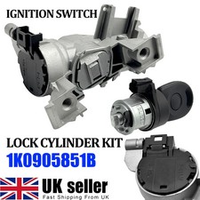 IGNITION STARTER SWITCH STEERING LOCK BARREL & KEY FOR VW GOLF AUDI MK5 MK6