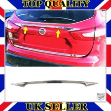 Chrome Rear Trunk Tailgate Trim S.STEEL For NISSAN QASHQAI J11 2013 to 2020