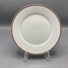 Pip Studio Side/Salad/Cake Plate Red Checkered Gold Trim White Porcelain 21cm
