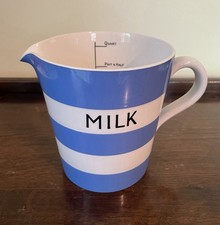 Vintage T.G. Green Cornishware Milk Jug Quart Green Shield 